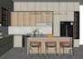 design a modern and functional kitchen with 3d rendering